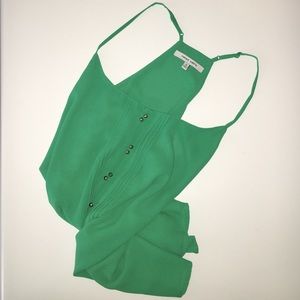 Naked Zebra Green Racer back top xs